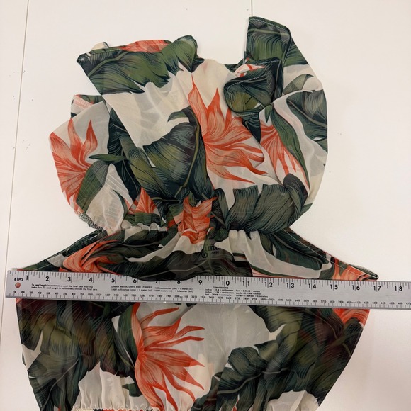 Show Me Your Mumu Hacienda Tropical Maxi Dress Large Green Orange Floral - Picture 9 of 11